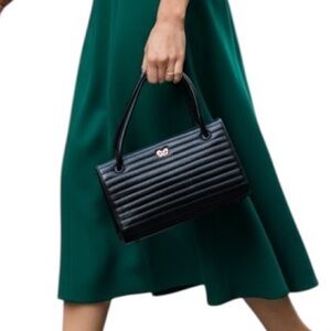Bienen-Davis Quilted Black Leather Handbag